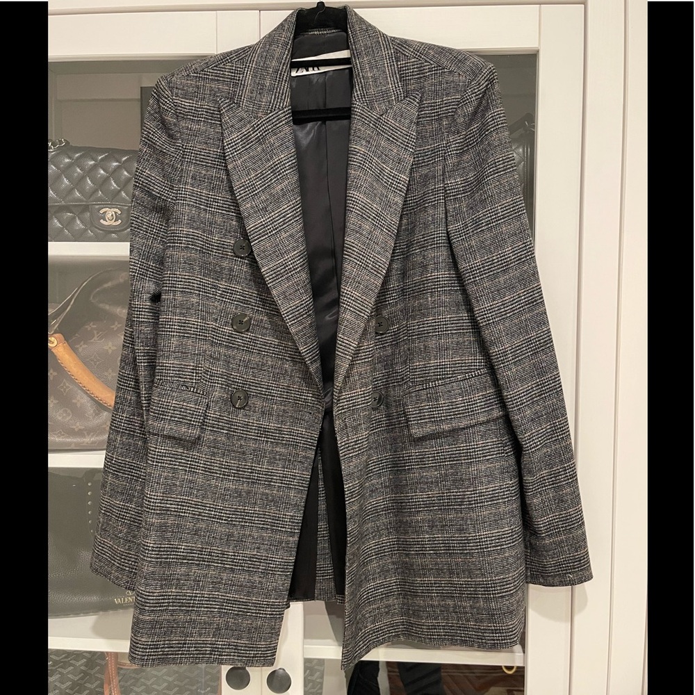 Zara checkered blazer (xs)